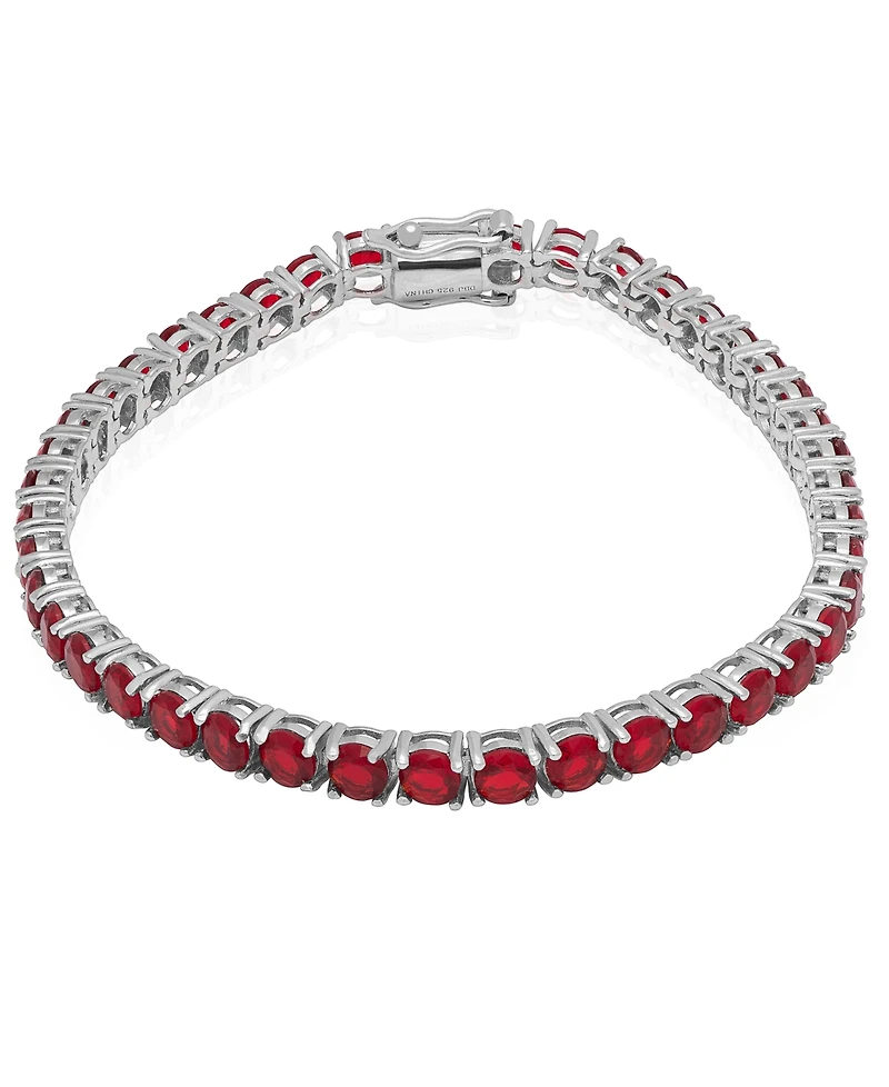 Macy's Lab Grown White Sapphire (14.28 ct. t.w.) Bracelet Sterling Silver (Also Available Ruby)