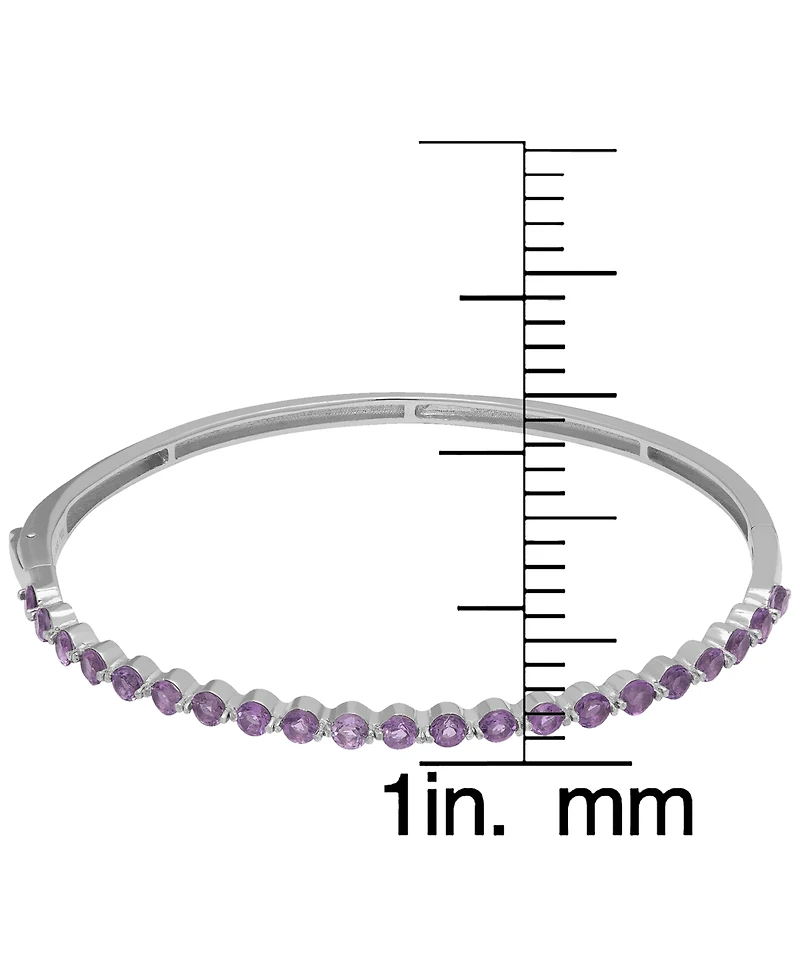 Macy's Amethyst (2.10 ct. t.w.) Bangle Bracelet in Sterling Silver