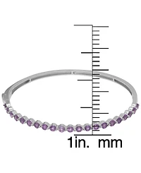 Macy's Amethyst (2.10 ct. t.w.) Bangle Bracelet in Sterling Silver