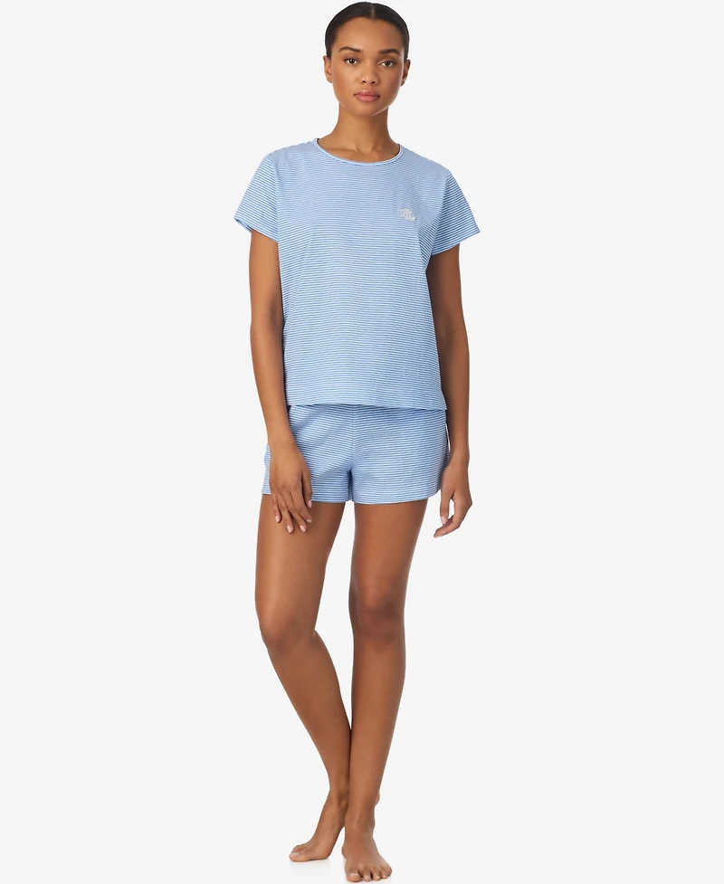 Lauren Ralph Women's 2-Piece Cotton Tee and Boxer Set