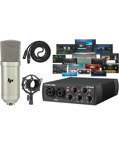 PreSonus AudioBox Usb 96 Recording Bundle – Usb-c Interface, Condenser Mic, Headphones and Studio One