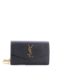 Pre-Owned Saint Laurent Uptown Chain Wallet Leather