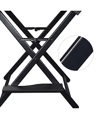 Byootique 28" Height Tall Director Chair Folding Artist Makeup Foot Rest Salon