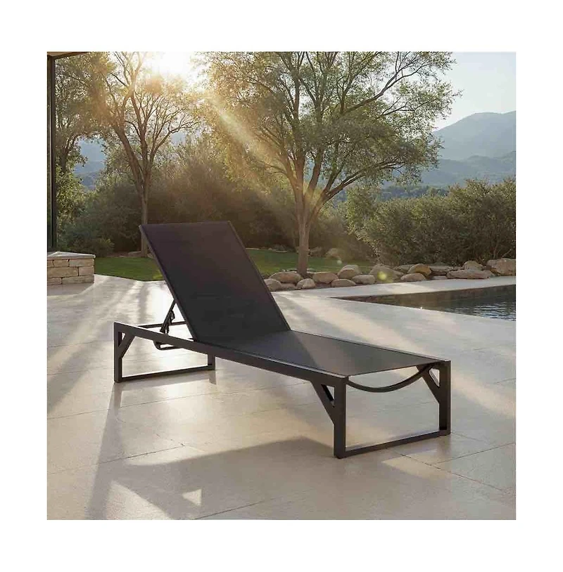 Augusta Home Jordan Aluminum Chaise Lounge