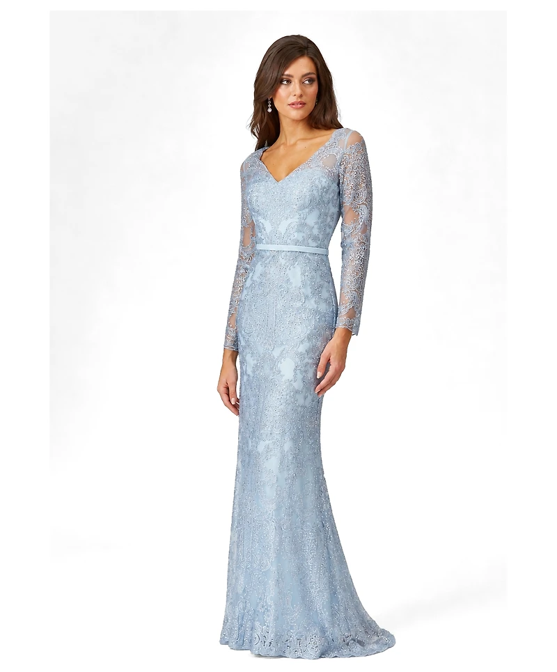 Lara Women's Long Sleeve Lace Mermaid Gown