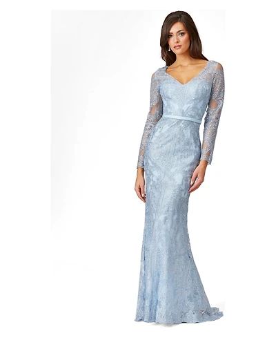 Lara Women's Long Sleeve Lace Mermaid Gown