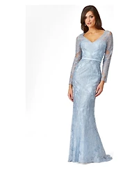 Lara Women's Long Sleeve Lace Mermaid Gown