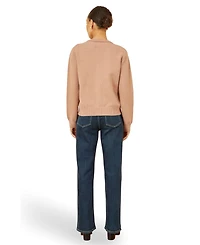 Yumi Women's Floral Embroidered Relaxed Fit Cardigan
