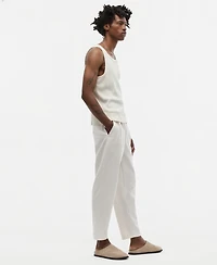 Mode of One Men's Relaxed-Fit Oxford Linen-Blend Pants, Macy's Exclusive