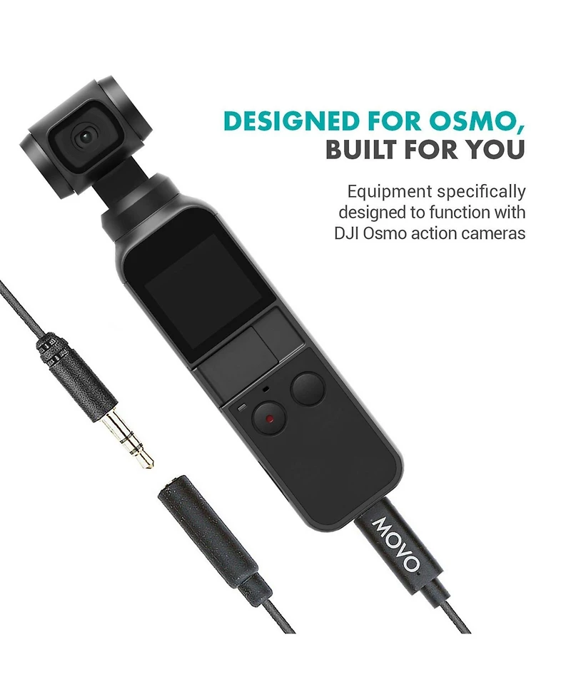 Movo DM1P Omnidirectional Lavalier Microphone Compatible with The Dji Osmo Pocket