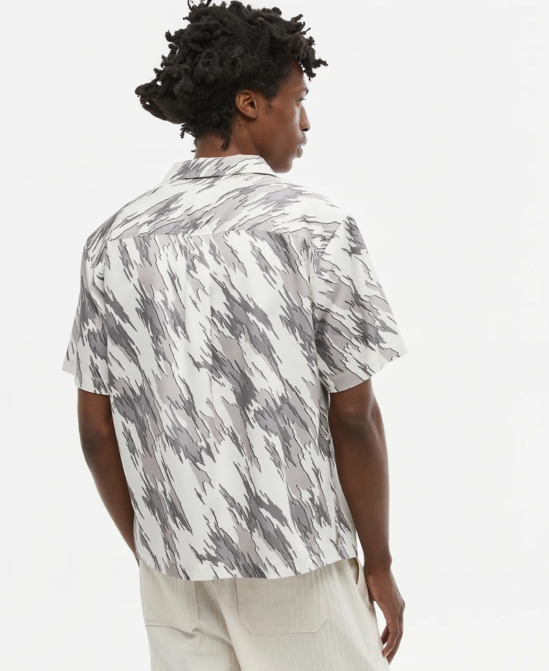 Mode of One Men's Relaxed-Fit Camo Short-Sleeve Shirt, Macy's Exclusive