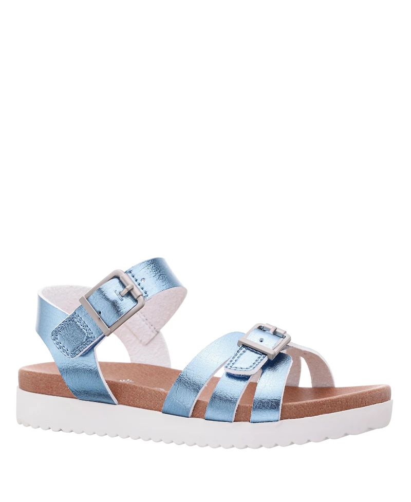 Nina Big Girls Lacey Season Fastening Strap Sandals