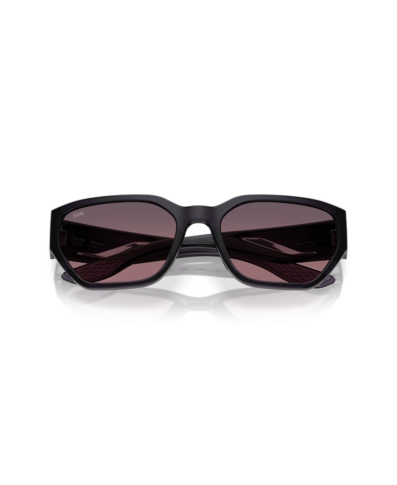Costa Del Mar Unisex Polarized Rectangle Sunglasses, Clemente 6S9125