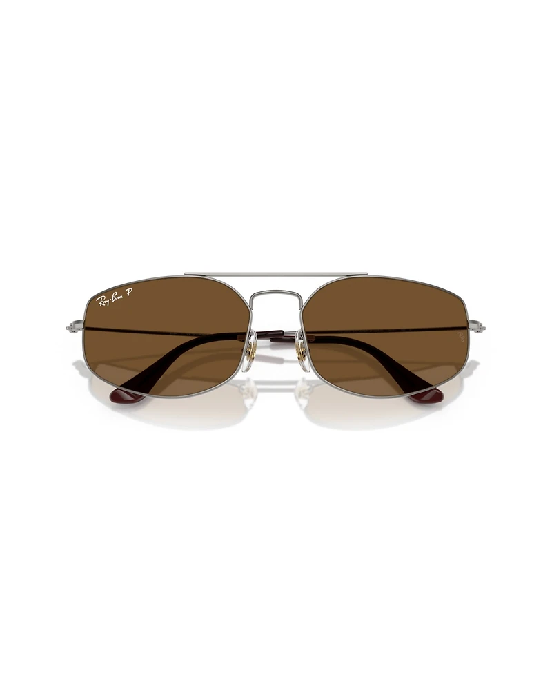 Ray-Ban Unisex Polarized Explorer V Geometric Sunglasses, RB3845