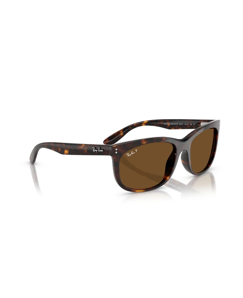 Ray-Ban Unisex Polarized Rectangle Sunglasses, Balorette RB2389F
