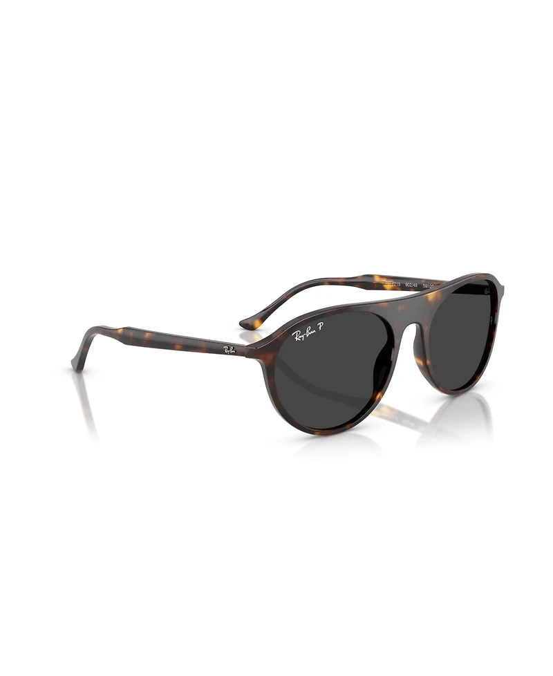 Ray-Ban Unisex Polarized Square Sunglasses, RB2215
