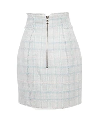 Pre-Owned Balmain Women's Tweed Button Detail High- Skirt