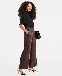 Emme Marella Women's Emmunigeno Printed Straight-Fit Wide-Leg Pants