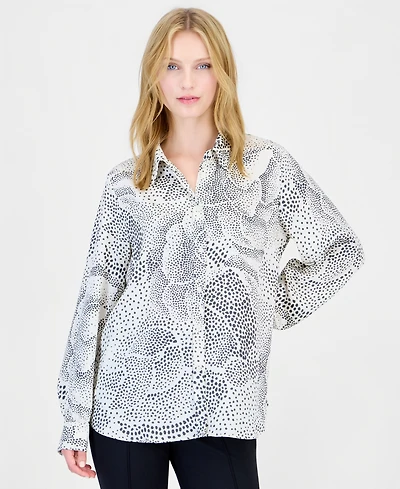 Emme Marella Women's Emmspiga Long-Sleeve Oversized Print Blouse