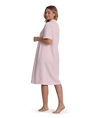 Miss Elaine Women's Short-Sleeve Solid Short Nightgown