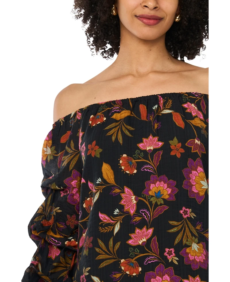 Vince Camuto Women's Off-The-Shoulder Bubble-Sleeve Top