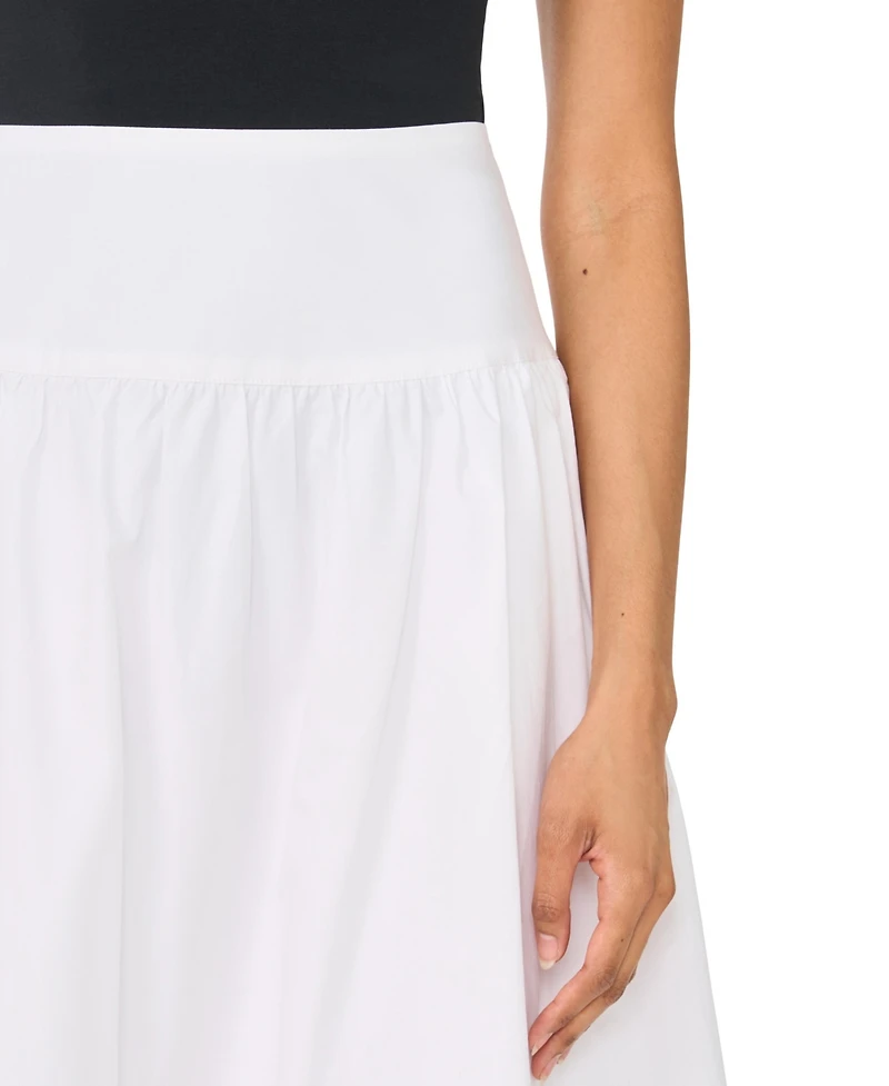 1.state Women's Pleated Hem Midi Skirt