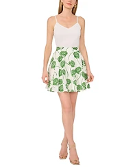 1.state Women's Circle Printed A-Line Mini Skirt