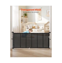 Ruie Retractable Mesh Pet Gate 34 in Tall Extends to Wide for Indoor Use
