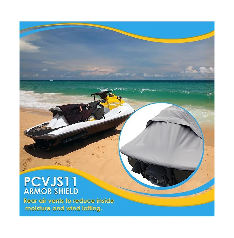 Pyle Armor Shield Jetski Storage Cover for 103''-107'' Watercraft