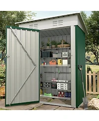 gaomon Outdoor Metal Storage Shed, Garden Tool Metal Shed with Lockable Doors