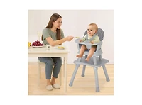 Kinder King 8-in-1 Baby High Chair Converts to Booster Seat and Kids Table Set with Removable Tray