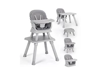 Kinder King 8-in-1 Baby High Chair Converts to Booster Seat and Kids Table Set with Removable Tray
