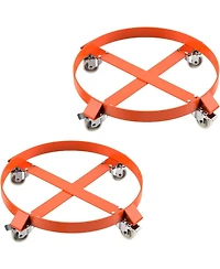 gaomon 2 Pack 55 Gallon Drum Dolly 1000 lb Capacity Heavy Duty Barrel Dolly with Steel Frame 4 Swivel Casters Industrial Drum Cart