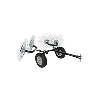 Yard Tuff Acreage Rake, Steel Tow Behind Dethatcher for Lawn and Garden, 48 Inch