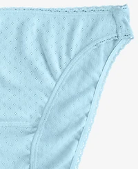 Charter Club Women's Cotton Pointelle Bikini Underwear, Created for Macy's