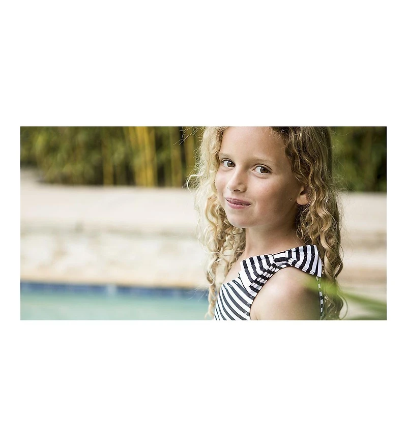 Hope & Henry Girls Hope and Henry Asymmetrical One-Piece Swimsuit