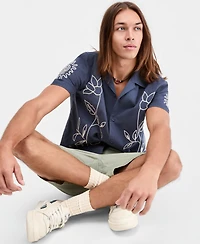 Sun + Stone Men's Danny Floral Camp Shirt, Macy's Exclusive