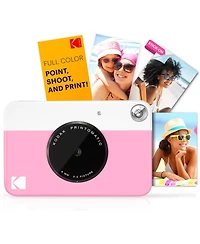Kodak Printomatic Instant Print Camera Bundle with Pink Soft Case and 20-Pack Zink Photo Paper