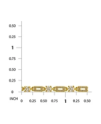 Macy's Cubic Zirconia Pave Rectangle Link Bracelet