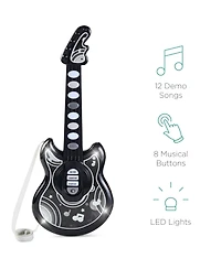 Best Choice Products 19in Kids Flash Guitar, Pretend Play Musical Instrument Toy for Toddlers w/ Mic