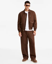 Mode of One Men's Flight Utilitarian Cotton-Blend Relaxed-Fit Bomber Jacket, Macy's Exclusive