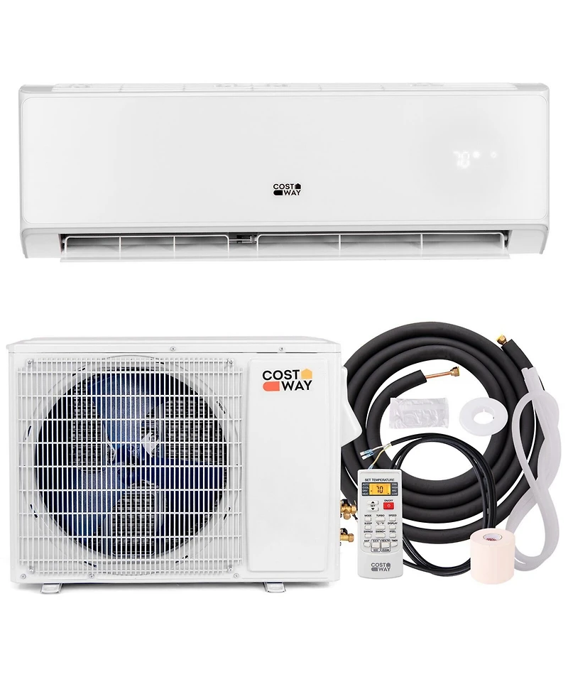 Costway 24000 Btu Wifi Enabled Mini Split Air Conditioner and Heater with Heat Pump