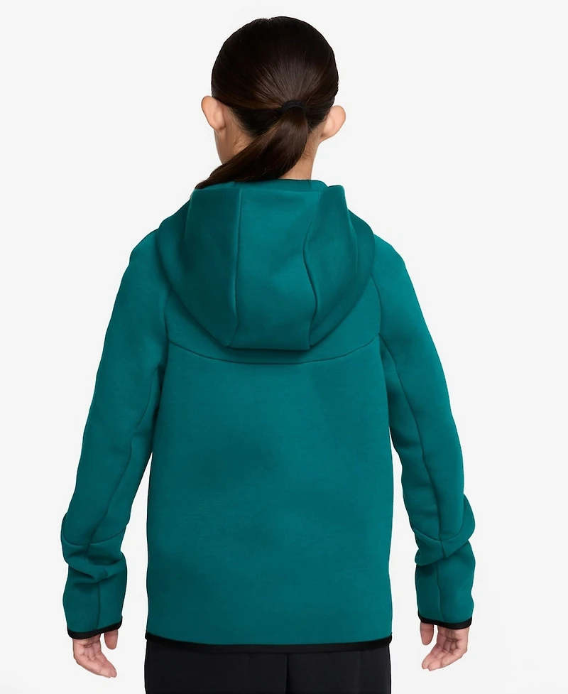 Nike Big Boys and Girls Green Brazil National Team Tech Fleece Full-Zip Hoodie