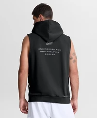 Nike Men's Black Philadelphia Eagles Sideline Standard Issue Dri-fit Sleeveless Hoodie