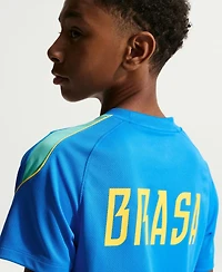 Nike Big Boys and Girls Blue Brazil National Team 2026 Strike Dri-fit T-t-Shirt
