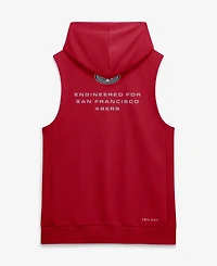 Nike Men's Scarlet San Francisco 49ers Sideline Standard Issue Dri-fit Sleeveless Hoodie