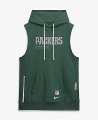 Nike Men's Green Bay Packers Sideline Standard Issue Dri-fit Sleeveless Hoodie