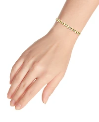 Macy's 14k Gold-Plated Cubic Zirconia Link Bracelet