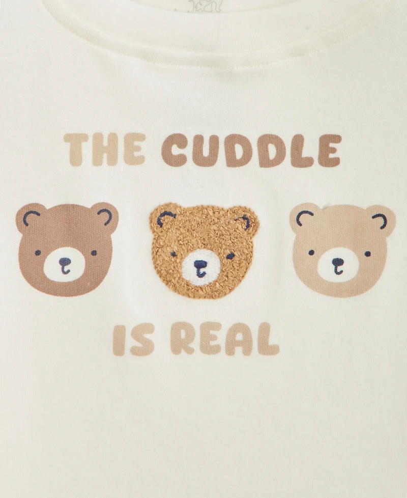 First Impressions Baby Boys' 3M-24M Mix & Match Long-Sleeve The Cuddle Is Real Bear T-Shirt, Macy's Exclusive