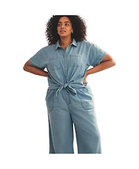 Avenue Plus Dolman Short Sleeve Women's Shirt